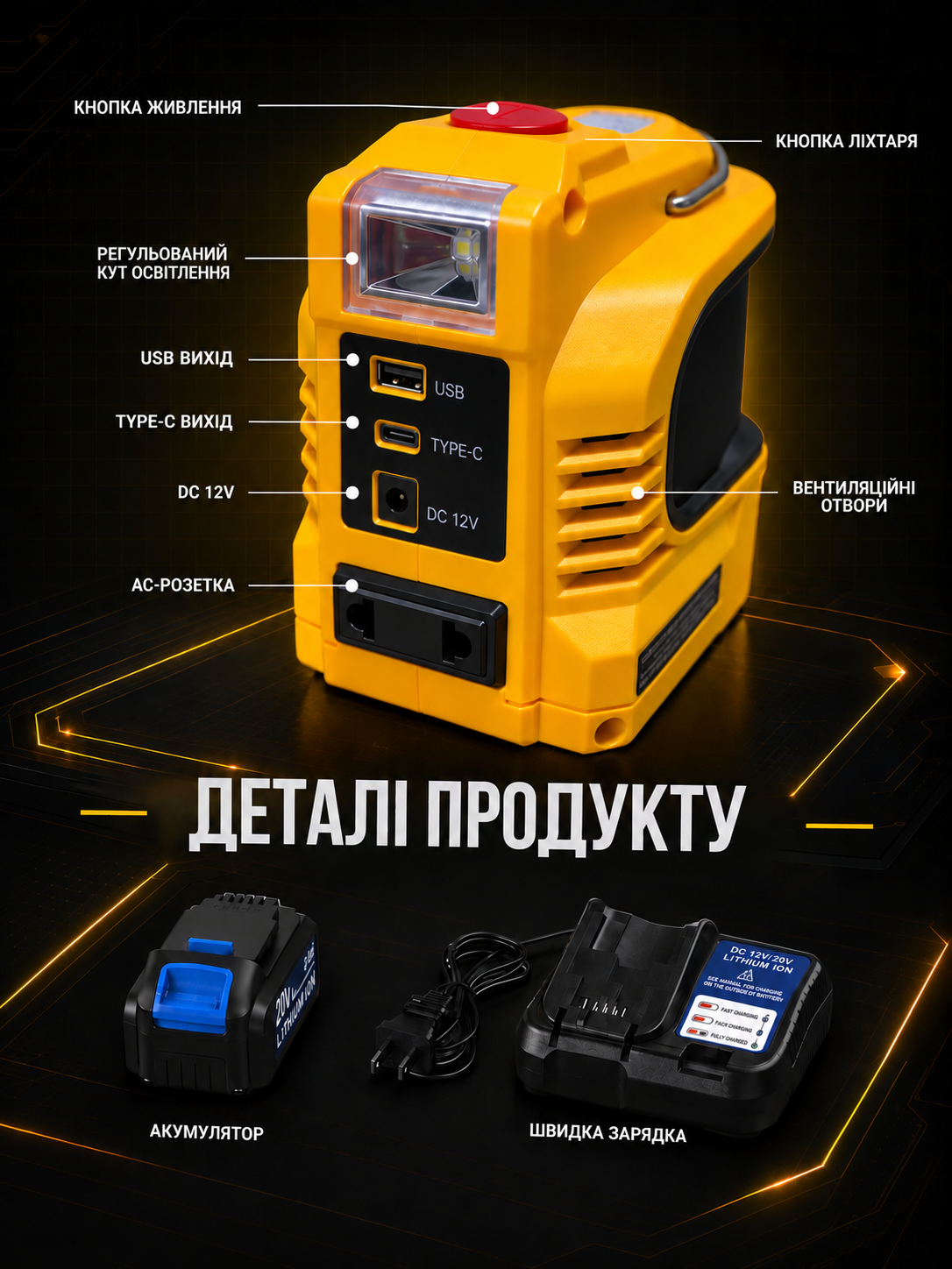 Портативна електростанція 200 Вт фото